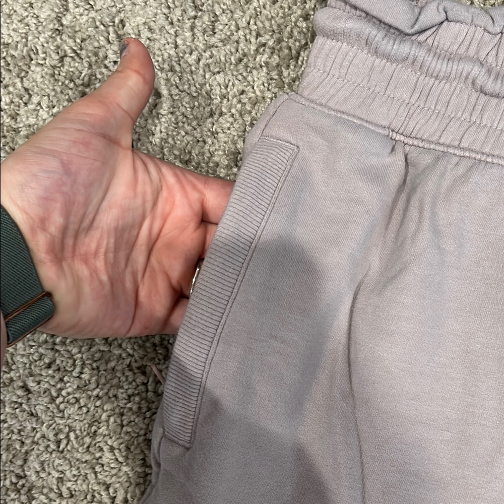 Dusty Rose Joggers with Drawstring Waistband - Picture 3 of 5